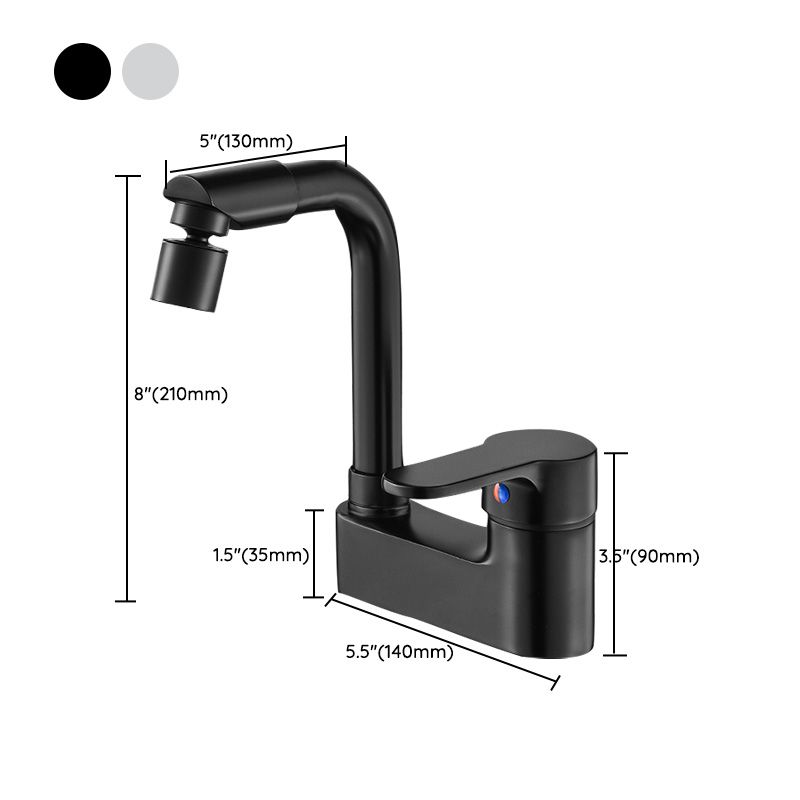 Modern Bathroom Sink Faucet Swivel Spout 2 Hole Faucets Sink Faucet Clearhalo 'Bathroom Remodel & Bathroom Fixtures' 'Bathroom Sink Faucets' 'Bathroom Sinks & Faucet Components' 'bathroom_sink_faucets' 'Home Improvement' 'home_improvement' 'home_improvement_bathroom_sink_faucets' 1200x1200_5ad7677a-bd70-4f4b-a72b-521ac0917560