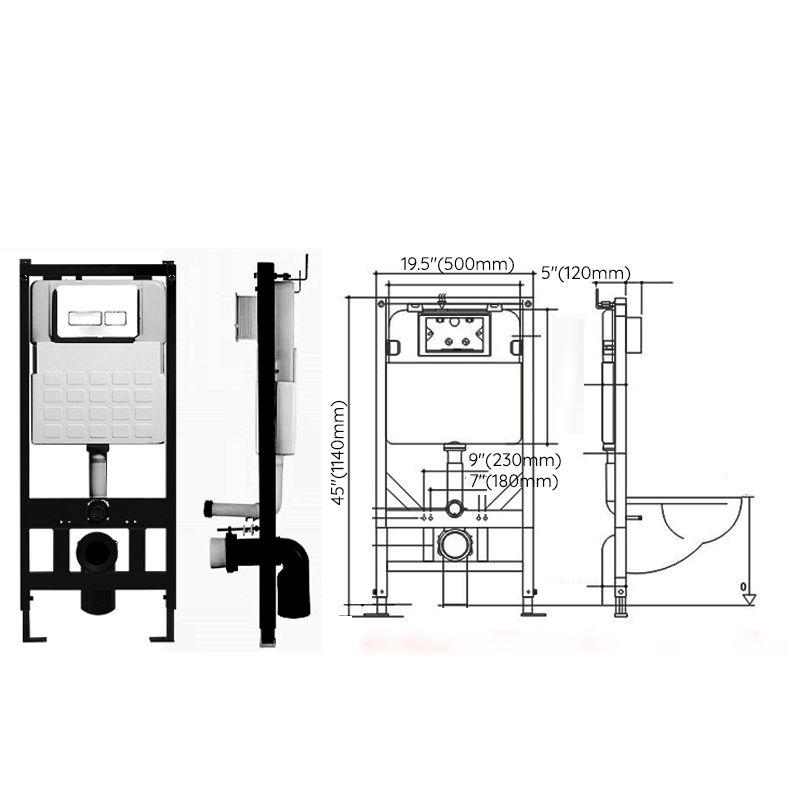 Contemporary Wall Hung Flush Toilet Ceramic Urine Toilet for Bathroom Clearhalo 'Bathroom Remodel & Bathroom Fixtures' 'Home Improvement' 'home_improvement' 'home_improvement_toilets' 'Toilets & Bidets' 'Toilets' 1200x1200_5b007581-e941-4d2f-9cad-6be9b767b3f0