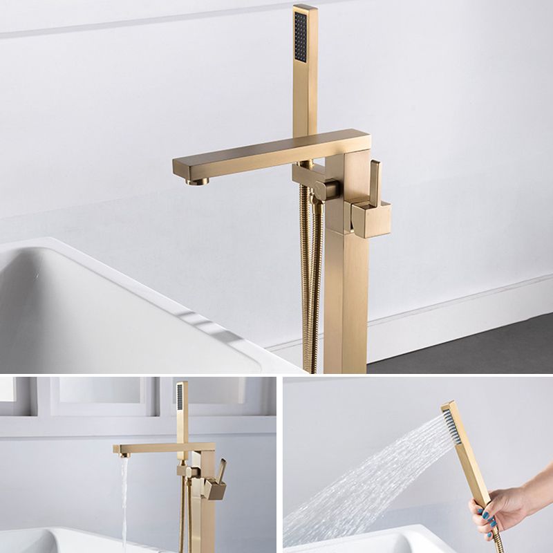 Floor Mounted Metal Freestanding Tub Filler Swivel Freestanding Faucet with Hose Clearhalo 'Bathroom Remodel & Bathroom Fixtures' 'Bathtub Faucets' 'bathtub_faucets' 'Home Improvement' 'home_improvement' 'home_improvement_bathtub_faucets' 1200x1200_5b03bf28-7fed-43ca-9363-aca070831c64