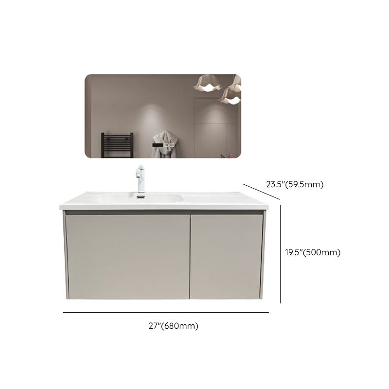 Wall Mount White Bathroom Vanity Set with Faucet Mirror Sink Clearhalo 'Bathroom Remodel & Bathroom Fixtures' 'Bathroom Vanities' 'bathroom_vanities' 'Home Improvement' 'home_improvement' 'home_improvement_bathroom_vanities' 1200x1200_5b36b303-9848-43d9-8784-8c44a68754bd