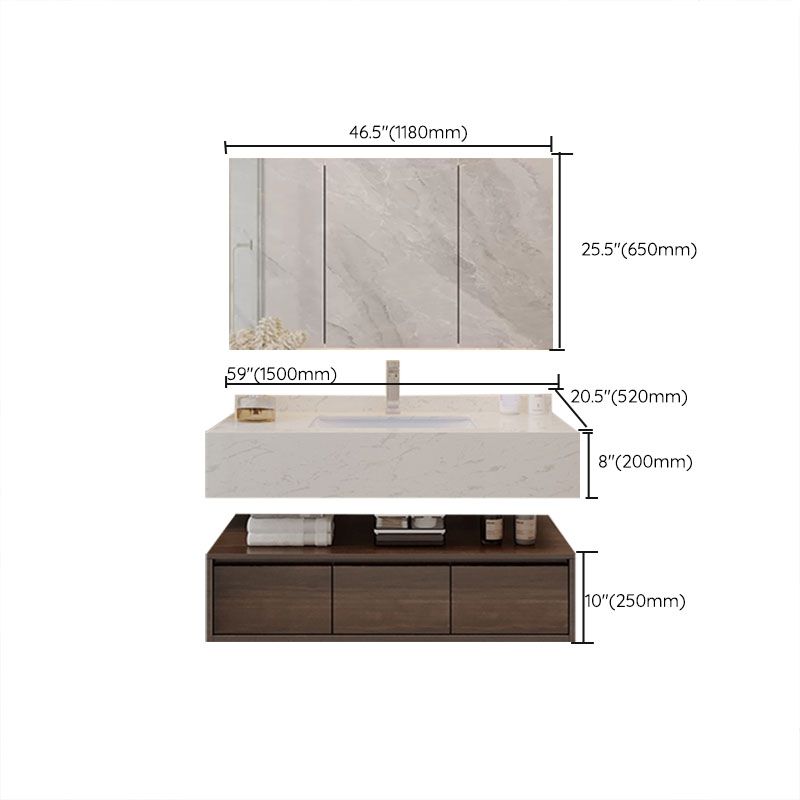 Modern Wall Mount Rectangular Bathroom Vanity Set Sink Included Clearhalo 'Bathroom Remodel & Bathroom Fixtures' 'Bathroom Vanities' 'bathroom_vanities' 'Home Improvement' 'home_improvement' 'home_improvement_bathroom_vanities' 1200x1200_5b5fed29-8fe2-4ab7-935e-42fe2cea4201