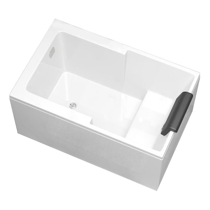 Modern Acrylic Rectangular Tub Soaking 24.8-inch Tall Bath Tub in White Clearhalo 'Bathroom Remodel & Bathroom Fixtures' 'Bathtubs' 'Home Improvement' 'home_improvement' 'home_improvement_bathtubs' 'Showers & Bathtubs' 1200x1200_5b847e71-66b6-4729-af2f-975d36b45f93