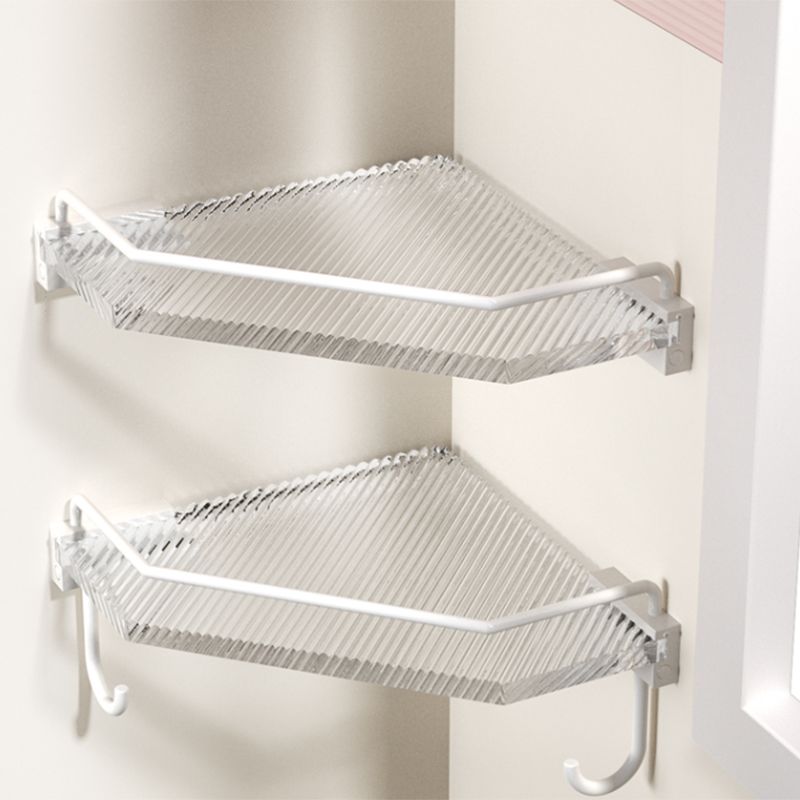 White Bathroom Accessory Set Metal & Acrylic Bathroom Set with Bath Shelf/Robe Hooks Clearhalo 'Bathroom Hardware Sets' 'Bathroom Hardware' 'Bathroom Remodel & Bathroom Fixtures' 'bathroom_hardware_sets' 'Home Improvement' 'home_improvement' 'home_improvement_bathroom_hardware_sets' 1200x1200_5ba46498-91e0-4d6d-bc16-fa14e46e310c