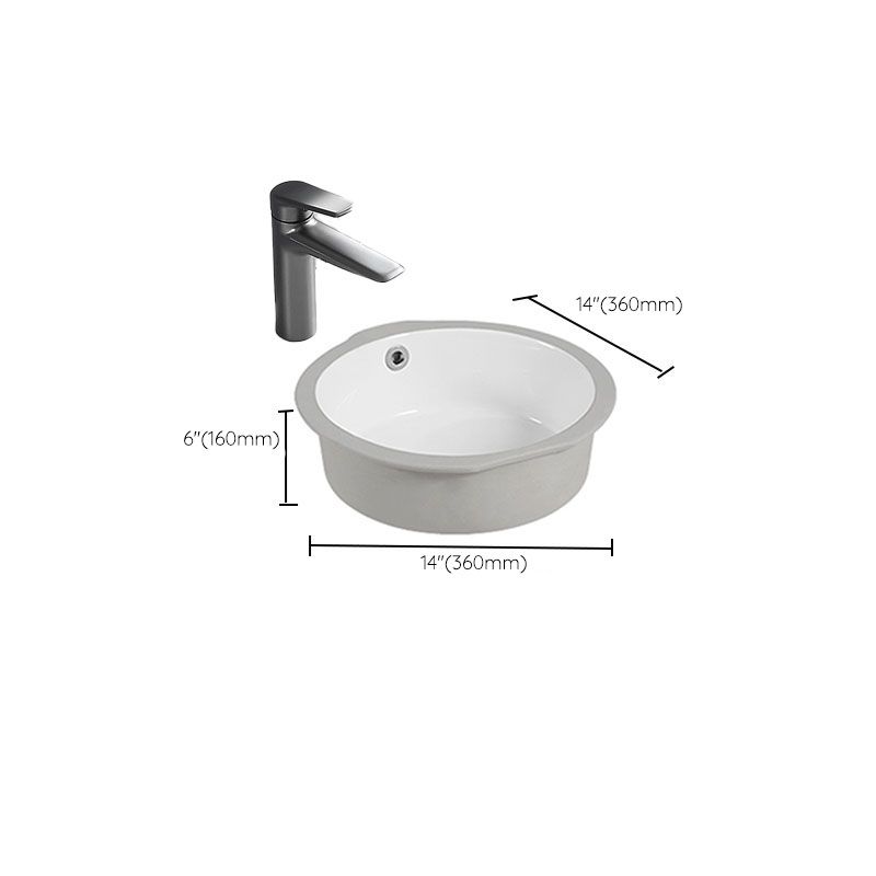 Circular Bathroom Sink Modern White Vitreous China Drop-in Bathroom Sink Clearhalo 'Bathroom Remodel & Bathroom Fixtures' 'Bathroom Sinks & Faucet Components' 'Bathroom Sinks' 'bathroom_sink' 'Home Improvement' 'home_improvement' 'home_improvement_bathroom_sink' 1200x1200_5bab117f-091f-4242-9233-c033de96a315