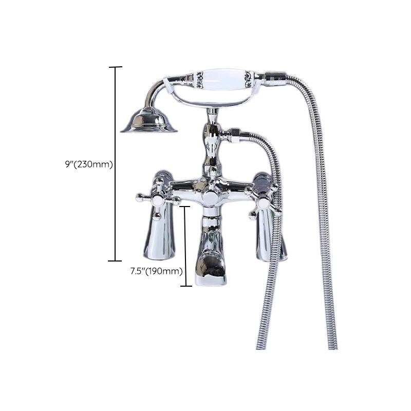 Traditional Floor Mounted Copper Freestanding Tub Filler Spray Gun Tub Filler Trim Clearhalo 'Bathroom Remodel & Bathroom Fixtures' 'Bathtub Faucets' 'bathtub_faucets' 'Home Improvement' 'home_improvement' 'home_improvement_bathtub_faucets' 1200x1200_5bab278e-2109-4eec-8bd2-19b64b86abc1