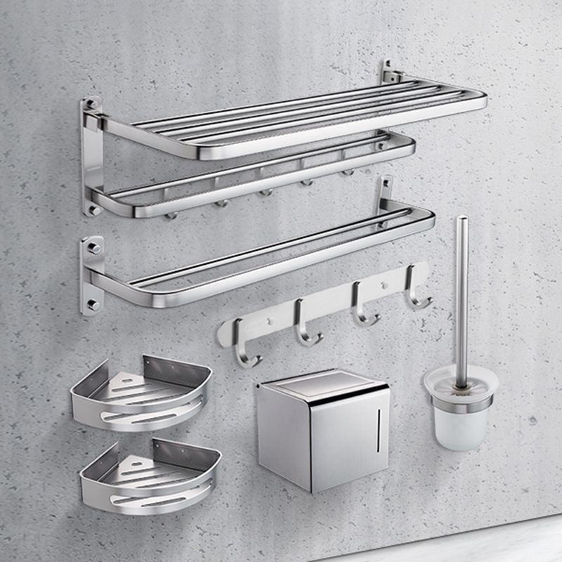 Contemporary Bathroom Hardware Set Towel Bar/Bath Shelf & Paper Holder Included Clearhalo 'Bathroom Hardware Sets' 'Bathroom Hardware' 'Bathroom Remodel & Bathroom Fixtures' 'bathroom_hardware_sets' 'Home Improvement' 'home_improvement' 'home_improvement_bathroom_hardware_sets' 1200x1200_5be1ed7a-e4d0-4625-80ff-29dc3eaed828