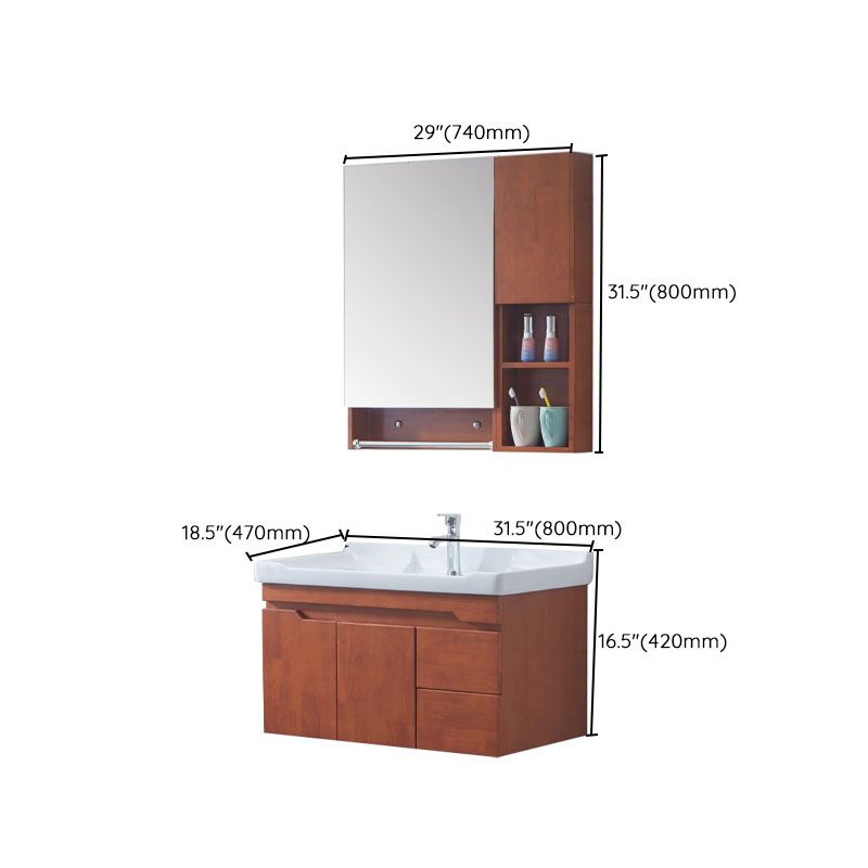 Mirror Included Wall Mount Sink Vanity with Sink for Bathroom Clearhalo 'Bathroom Remodel & Bathroom Fixtures' 'Bathroom Vanities' 'bathroom_vanities' 'Home Improvement' 'home_improvement' 'home_improvement_bathroom_vanities' 1200x1200_5c17fc7d-ba18-4f5e-b8d1-4451964aa1b5