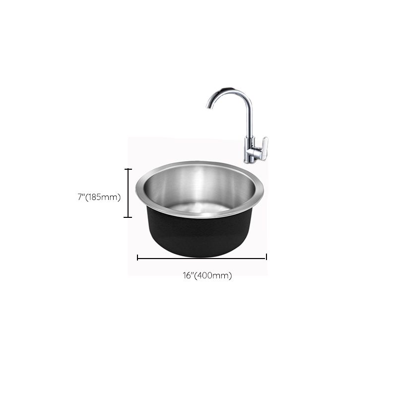 Contemporary Single Bowl Kitchen Sink Round Stainless Steel Sink with Drain Strainer Kit Clearhalo 'Home Improvement' 'home_improvement' 'home_improvement_kitchen_sinks' 'Kitchen Remodel & Kitchen Fixtures' 'Kitchen Sinks & Faucet Components' 'Kitchen Sinks' 'kitchen_sinks' 1200x1200_5c899cbf-26ce-40d0-a025-35dbefe3589c