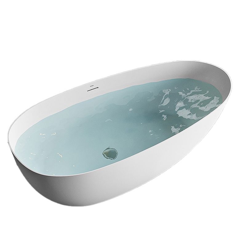 Soaking Stone Bathtub Antique Finish Oval Back to Wall Bath Tub Clearhalo 'Bathroom Remodel & Bathroom Fixtures' 'Bathtubs' 'Home Improvement' 'home_improvement' 'home_improvement_bathtubs' 'Showers & Bathtubs' 1200x1200_5cc1f840-d5a7-413e-857f-cdfadd37c35f