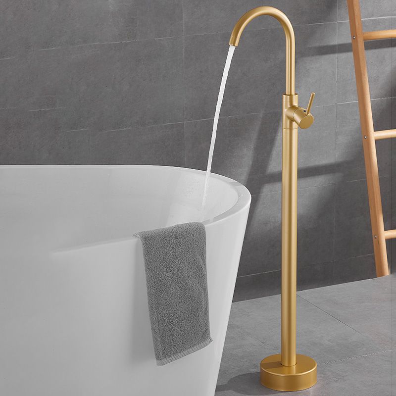 Modern 1-Handle Freestanding Faucet Floor Mounted Freestanding Bathtub Faucet Clearhalo 'Bathroom Remodel & Bathroom Fixtures' 'Bathtub Faucets' 'bathtub_faucets' 'Home Improvement' 'home_improvement' 'home_improvement_bathtub_faucets' 1200x1200_5d0a2fd1-3c9b-4a7b-a917-8a58756c07a4