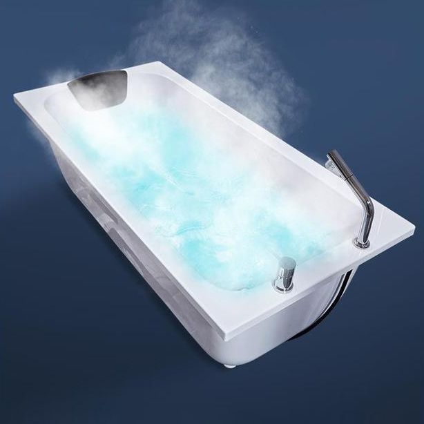 Matte Finish Acrylic Rectangular Bathtub Modern Soaking Freestanding Tub Clearhalo 'Bathroom Remodel & Bathroom Fixtures' 'Bathtubs' 'Home Improvement' 'home_improvement' 'home_improvement_bathtubs' 'Showers & Bathtubs' 1200x1200_5d2bf55a-083d-47cc-9398-b899e51575c4