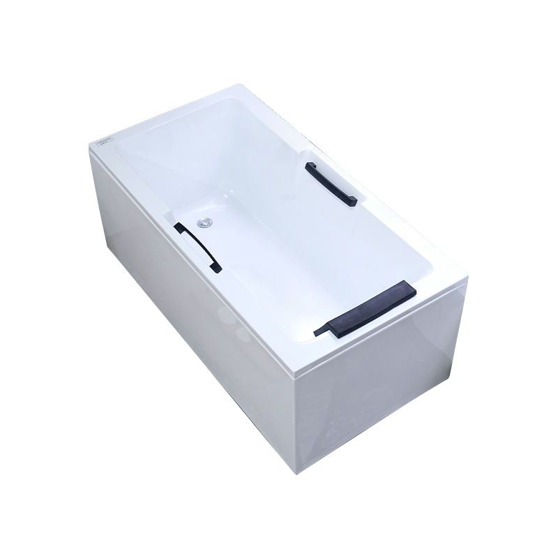 Modern Stand Alone Bath Acrylic Soaking White Rectangular Bathtub Clearhalo 'Bathroom Remodel & Bathroom Fixtures' 'Bathtubs' 'Home Improvement' 'home_improvement' 'home_improvement_bathtubs' 'Showers & Bathtubs' 1200x1200_5d3e05e3-4c1f-4664-b924-feda293242c0