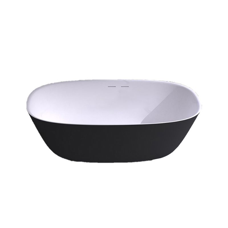 Modern Stone Oval Bathtub Freestanding Soaking Bath Tub , 22.05-inch Tall Clearhalo 'Bathroom Remodel & Bathroom Fixtures' 'Bathtubs' 'Home Improvement' 'home_improvement' 'home_improvement_bathtubs' 'Showers & Bathtubs' 1200x1200_5d79cbec-a204-4ec7-a846-9b5f0018375e