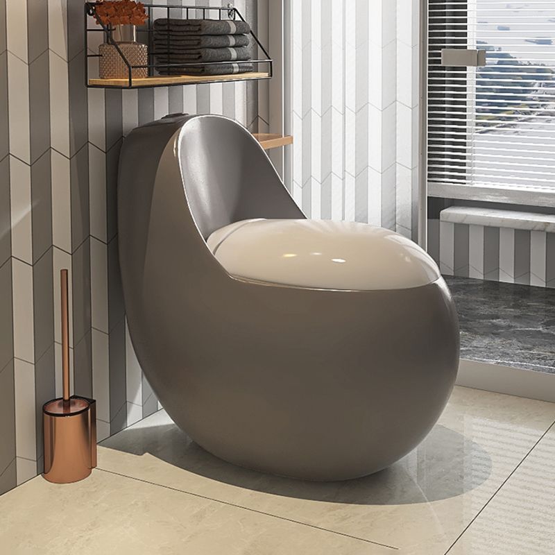 Gray & White Ceramic Toilet Seat Bidet Round 26.4" H Bidet Seat Clearhalo 'Bathroom Remodel & Bathroom Fixtures' 'Bidets' 'Home Improvement' 'home_improvement' 'home_improvement_bidets' 'Toilets & Bidets' 1200x1200_5d8f5ac6-2403-4bf5-aead-cc739b6fc89a