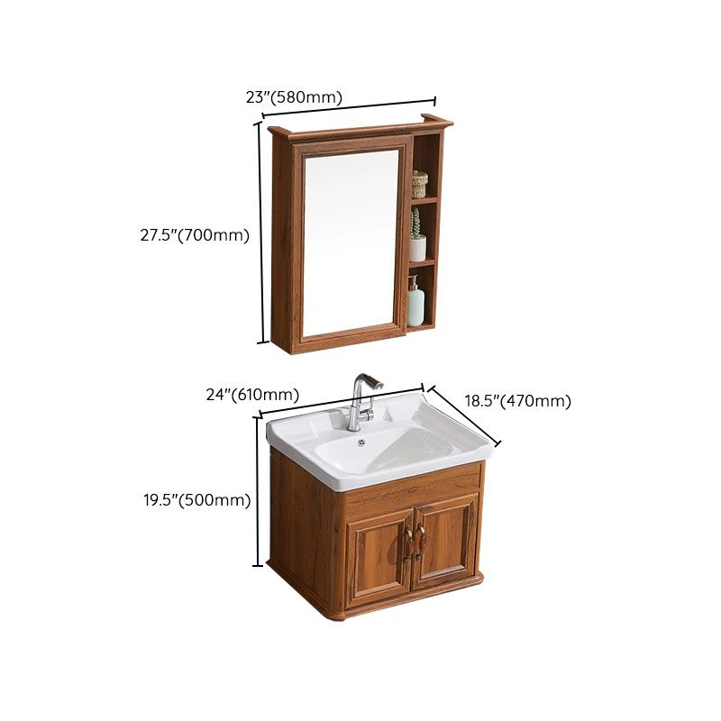 Wall Mount Mirror Included Sink Vanity with Sink for Bathroom Clearhalo 'Bathroom Remodel & Bathroom Fixtures' 'Bathroom Vanities' 'bathroom_vanities' 'Home Improvement' 'home_improvement' 'home_improvement_bathroom_vanities' 1200x1200_5da01166-9f55-47b3-a3d4-34f54526ae12