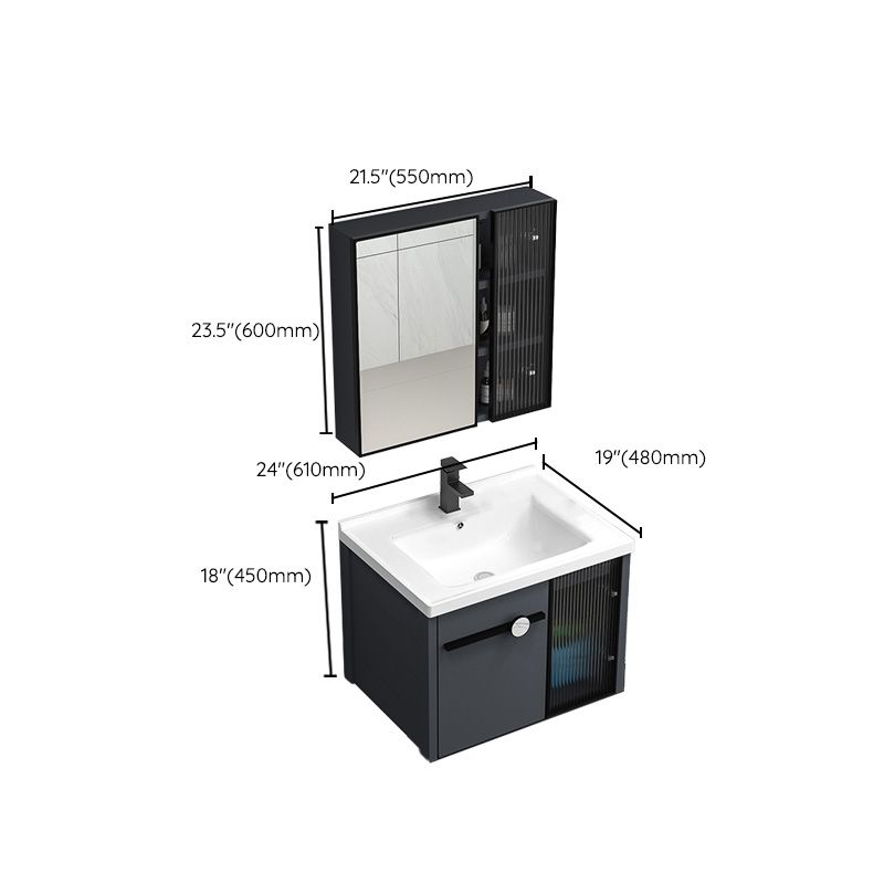 Modern Metal Frame Bath Vanity Single Rectangular Freestanding Vanity Clearhalo 'Bathroom Remodel & Bathroom Fixtures' 'Bathroom Vanities' 'bathroom_vanities' 'Home Improvement' 'home_improvement' 'home_improvement_bathroom_vanities' 1200x1200_5da15253-70a2-42f6-a42f-e64da96a3571