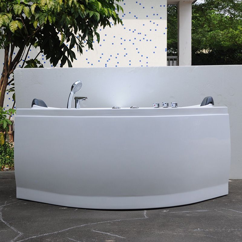 Bathroom Small Tub Modern Acrylic Corner Soaking Bathtub with Drain Clearhalo 'Bathroom Remodel & Bathroom Fixtures' 'Bathtubs' 'Home Improvement' 'home_improvement' 'home_improvement_bathtubs' 'Showers & Bathtubs' 1200x1200_5db900e8-7392-46b3-bbbb-89bc9d79b3cd