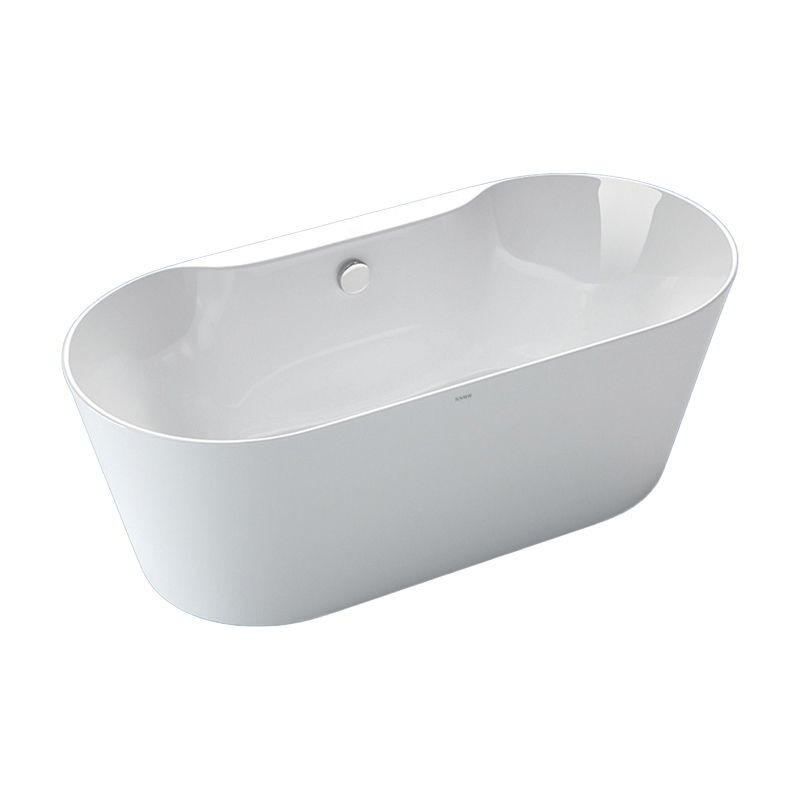 Modern Acrylic White Bathtub Ellipse Back to Wall with Drain Bath Tub Clearhalo 'Bathroom Remodel & Bathroom Fixtures' 'Bathtubs' 'Home Improvement' 'home_improvement' 'home_improvement_bathtubs' 'Showers & Bathtubs' 1200x1200_5dc7181c-f839-4562-a02f-2f4b6c459a4b