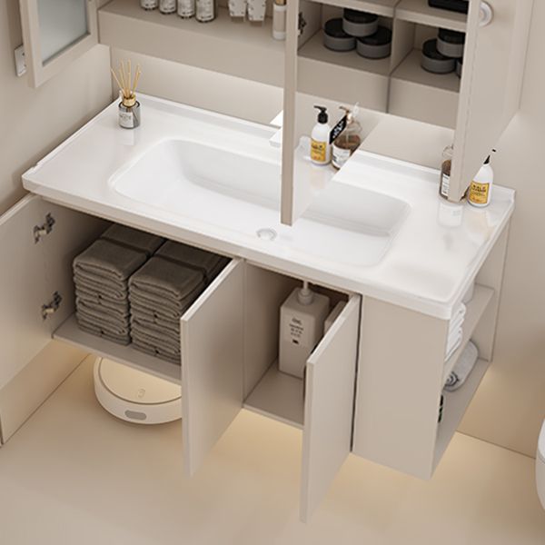 Modern Style Wall Mount Vanity Set Wooden with Doors for Bathroom Clearhalo 'Bathroom Remodel & Bathroom Fixtures' 'Bathroom Vanities' 'bathroom_vanities' 'Home Improvement' 'home_improvement' 'home_improvement_bathroom_vanities' 1200x1200_5de017ba-ec76-4800-9414-7b9de5274563