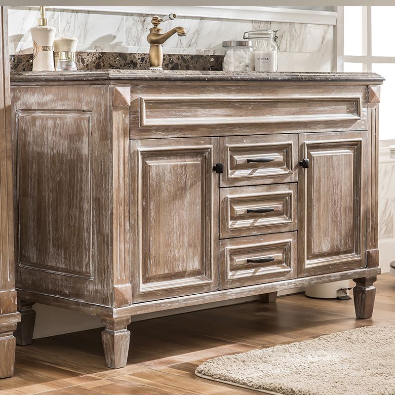 Wood Traditional Sink Vanity Freestanding Bathroom Sink Vanity with Mirror Clearhalo 'Bathroom Remodel & Bathroom Fixtures' 'Bathroom Vanities' 'bathroom_vanities' 'Home Improvement' 'home_improvement' 'home_improvement_bathroom_vanities' 1200x1200_5e06463c-43e4-49af-804a-34ed84ee1851