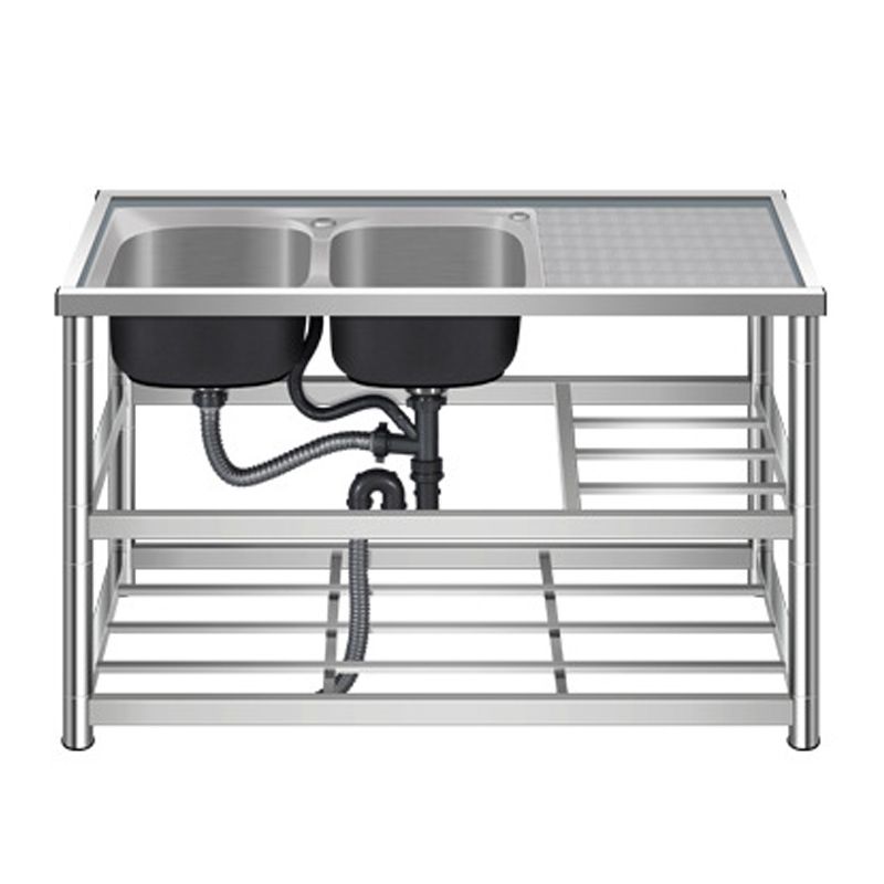 Modern Workstation Ledge Stainless Steel with Accessories and Faucet Workstation Clearhalo 'Home Improvement' 'home_improvement' 'home_improvement_kitchen_sinks' 'Kitchen Remodel & Kitchen Fixtures' 'Kitchen Sinks & Faucet Components' 'Kitchen Sinks' 'kitchen_sinks' 1200x1200_5e0b3c0d-3434-421e-9874-9f351ef0459e
