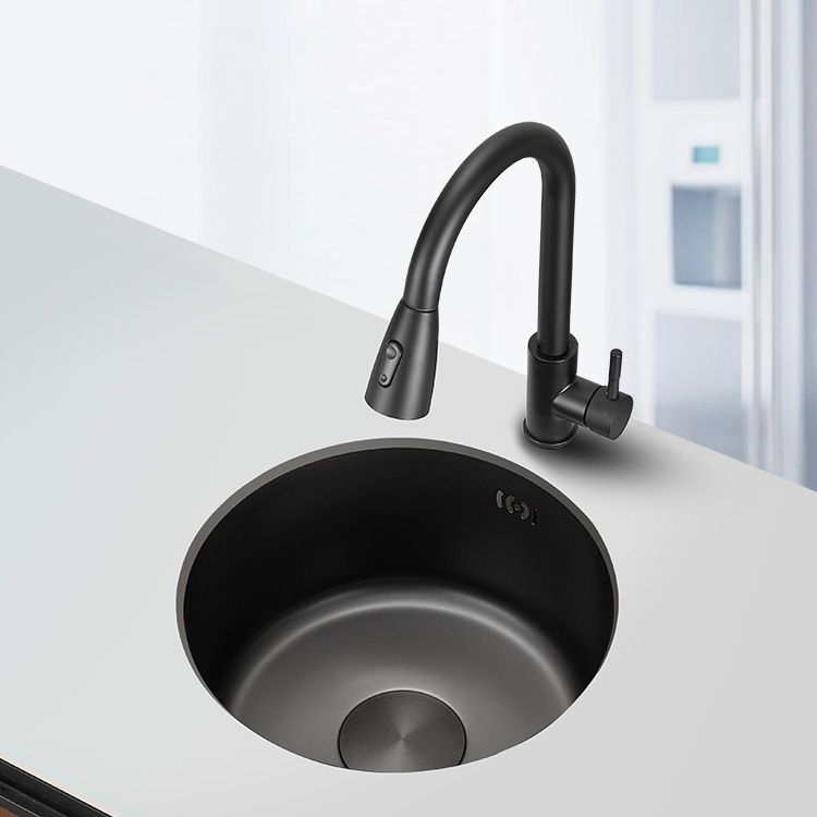 Kitchen Sink Round Single Bowl Fade Resistant Undermount Stainless Steel Kitchen Sink Clearhalo 'Home Improvement' 'home_improvement' 'home_improvement_kitchen_sinks' 'Kitchen Remodel & Kitchen Fixtures' 'Kitchen Sinks & Faucet Components' 'Kitchen Sinks' 'kitchen_sinks' 1200x1200_5e298873-1806-4408-a4bb-f163a63b71be