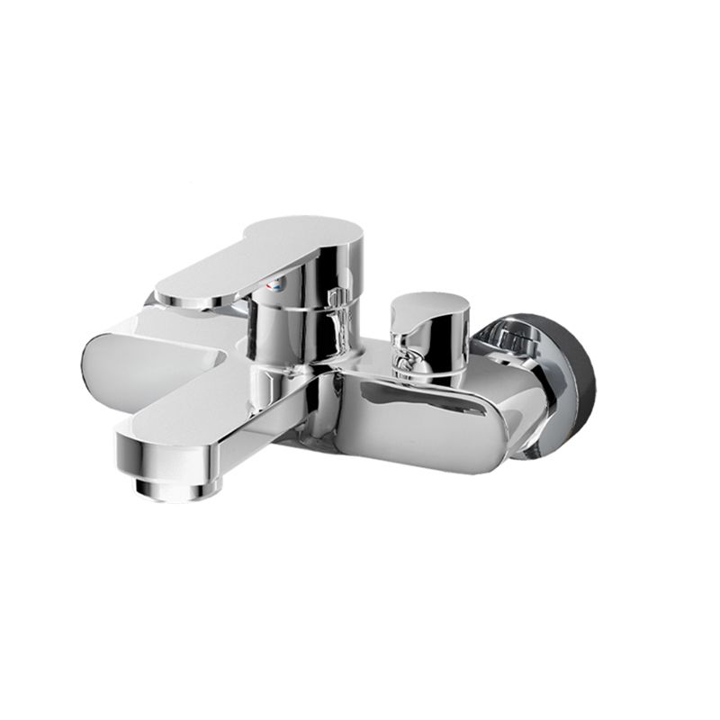 Popular Wall Mount Tub Faucet Fixed Lever Handle Bath Filler Trim Clearhalo 'Bathroom Remodel & Bathroom Fixtures' 'Bathtub Faucets' 'bathtub_faucets' 'Home Improvement' 'home_improvement' 'home_improvement_bathtub_faucets' 1200x1200_5e3829e6-20a3-48d6-95b0-1275d001440f