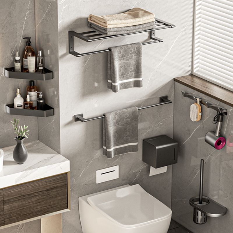 Modern Bathroom Accessory Kit Bath Shelf Towel Bar Grey Bath Hardware Set Clearhalo 'Bathroom Hardware Sets' 'Bathroom Hardware' 'Bathroom Remodel & Bathroom Fixtures' 'bathroom_hardware_sets' 'Home Improvement' 'home_improvement' 'home_improvement_bathroom_hardware_sets' 1200x1200_5e4f8c2f-e6b5-4a1c-bb9c-c2f91aa9ce8d