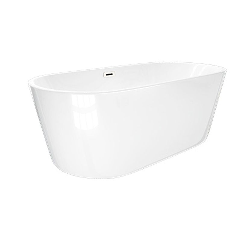 Oval Tub with Drain and Overflow Trim Modern Acrylic Soaking Bathtub Clearhalo 'Bathroom Remodel & Bathroom Fixtures' 'Bathtubs' 'Home Improvement' 'home_improvement' 'home_improvement_bathtubs' 'Showers & Bathtubs' 1200x1200_5e52e648-3516-4a37-bc6b-56652afb83ff