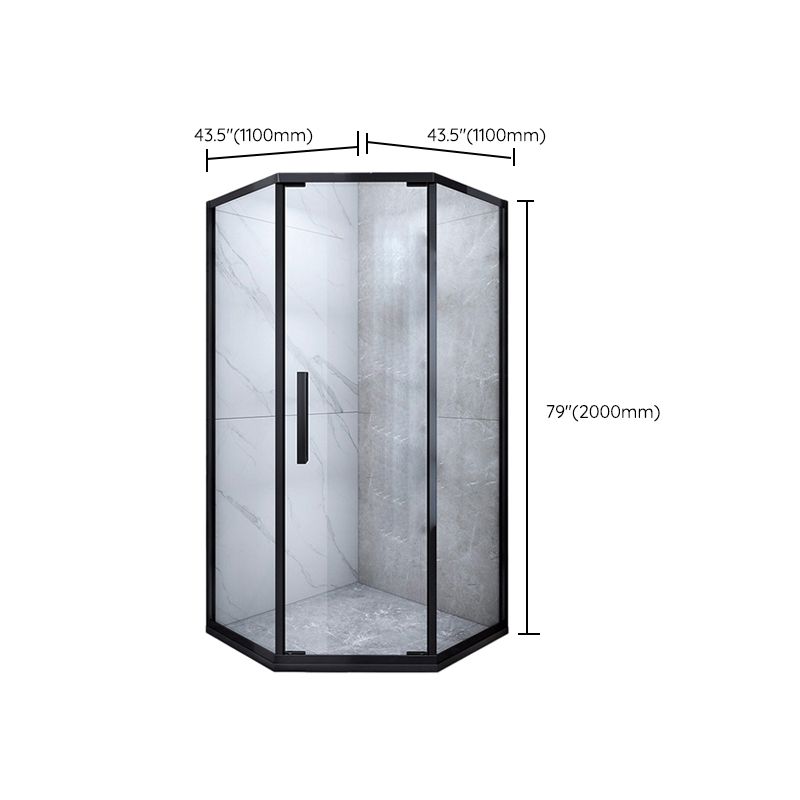 Tempered Glass Shower Enclosure Neo-Angle Clear Shower Enclosure Clearhalo 'Bathroom Remodel & Bathroom Fixtures' 'Home Improvement' 'home_improvement' 'home_improvement_shower_stalls_enclosures' 'Shower Stalls & Enclosures' 'shower_stalls_enclosures' 'Showers & Bathtubs' 1200x1200_5e588b1c-d449-4b53-8e9b-fd61e1639e16