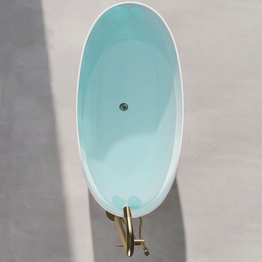 Modern Style Freestanding Bathtub Single Oval Acrylic Bathtub for Bathroom Clearhalo 'Bathroom Remodel & Bathroom Fixtures' 'Bathtubs' 'Home Improvement' 'home_improvement' 'home_improvement_bathtubs' 'Showers & Bathtubs' 1200x1200_5e75169e-7881-4011-b2b7-95eecad67e29