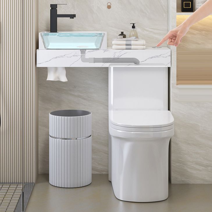 Contemporary Flush Toilet Floor Mount One-Piece Toilet Urine Toilet Clearhalo 'Bathroom Remodel & Bathroom Fixtures' 'Home Improvement' 'home_improvement' 'home_improvement_toilets' 'Toilets & Bidets' 'Toilets' 1200x1200_5eb395bd-7505-40d5-a6eb-33a8f5b73757