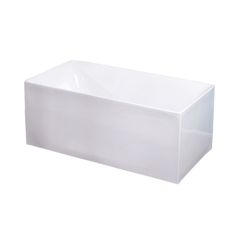 Acrylic Soaking Bathtub White Rectangular Back to Wall Bath Tub Clearhalo 'Bathroom Remodel & Bathroom Fixtures' 'Bathtubs' 'Home Improvement' 'home_improvement' 'home_improvement_bathtubs' 'Showers & Bathtubs' 1200x1200_5f155446-6055-478f-b759-a7584a35ad91