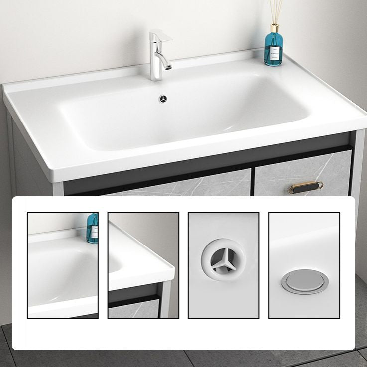 Modern Metal Sink Vanity Wood Wall Mount Faucet Included Bathroom Vanity Clearhalo 'Bathroom Remodel & Bathroom Fixtures' 'Bathroom Vanities' 'bathroom_vanities' 'Home Improvement' 'home_improvement' 'home_improvement_bathroom_vanities' 1200x1200_5f167c11-f7eb-4549-bec3-b1cb655c993e