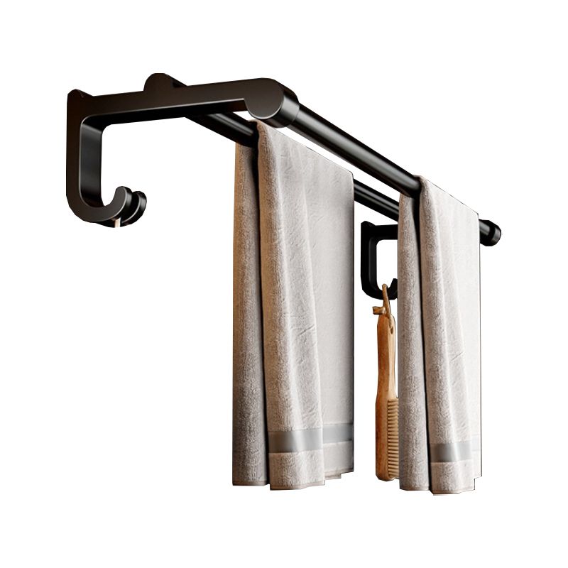 Modern Black Bath Hardware Set Towel Bar Bathroom Hardware Set Clearhalo 'Bathroom Hardware Sets' 'Bathroom Hardware' 'Bathroom Remodel & Bathroom Fixtures' 'bathroom_hardware_sets' 'Home Improvement' 'home_improvement' 'home_improvement_bathroom_hardware_sets' 1200x1200_5f20f247-892d-42c2-ad04-0b0e5da40929