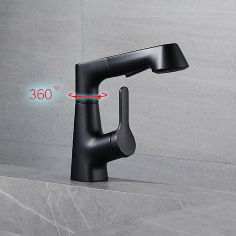 Modern Style Retractable Vessel Faucet Single Handle Copper Vessel Faucet for Bathroom Clearhalo 'Bathroom Remodel & Bathroom Fixtures' 'Bathroom Sink Faucets' 'Bathroom Sinks & Faucet Components' 'bathroom_sink_faucets' 'Home Improvement' 'home_improvement' 'home_improvement_bathroom_sink_faucets' 1200x1200_5f5b6bcc-1f79-4116-855e-81b05755903a