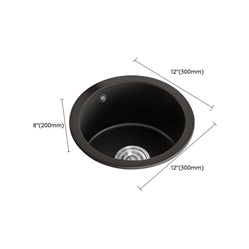 Quartz Kitchen Bar Sink Round Shape Drop-In Kitchen Bar Sink Clearhalo 'Home Improvement' 'home_improvement' 'home_improvement_kitchen_sinks' 'Kitchen Remodel & Kitchen Fixtures' 'Kitchen Sinks & Faucet Components' 'Kitchen Sinks' 'kitchen_sinks' 1200x1200_5f77d2d8-b562-41c3-8ff2-8b8e406467ca