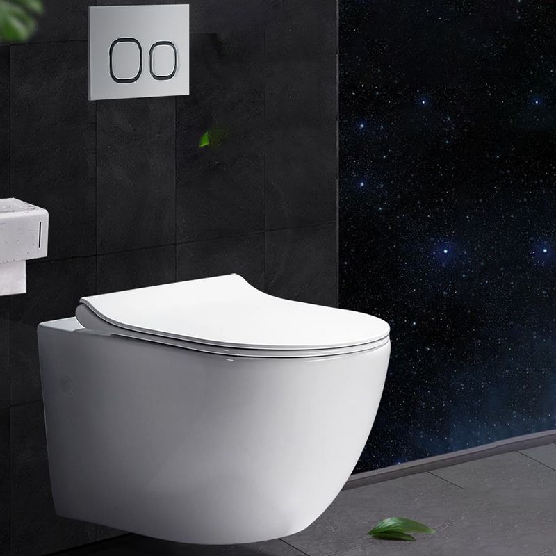 Elongated Wall Hung Toilet Set Vitreous China Wall Mounted Bidet Clearhalo 'Bathroom Remodel & Bathroom Fixtures' 'Bidets' 'Home Improvement' 'home_improvement' 'home_improvement_bidets' 'Toilets & Bidets' 1200x1200_5f8efbab-f91e-47a3-9a3d-5f63a0d07ba1