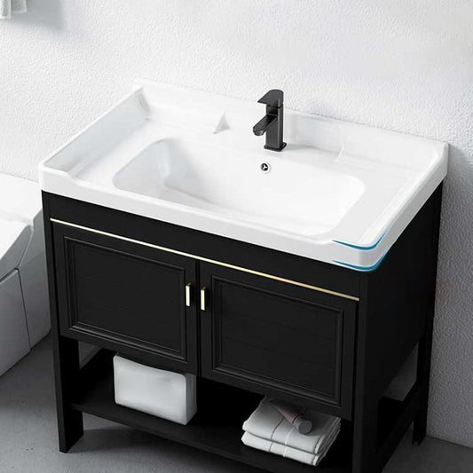 Glam Freestanding Bathroom Sink Vanity Single-Sink Bathroom Vanity Clearhalo 'Bathroom Remodel & Bathroom Fixtures' 'Bathroom Vanities' 'bathroom_vanities' 'Home Improvement' 'home_improvement' 'home_improvement_bathroom_vanities' 1200x1200_5fcff6f3-1903-4a05-9714-507324601a35