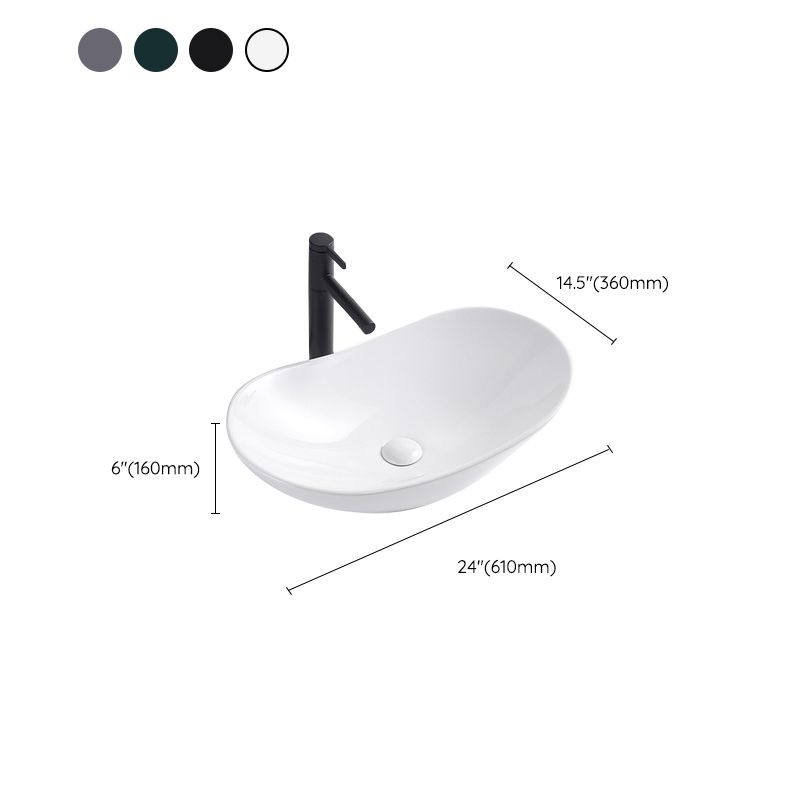 Modern Bathroom Sink Oval Bathroom Sink Overflow with Basin and Faucet Clearhalo 'Bathroom Remodel & Bathroom Fixtures' 'Bathroom Sinks & Faucet Components' 'Bathroom Sinks' 'bathroom_sink' 'Home Improvement' 'home_improvement' 'home_improvement_bathroom_sink' 1200x1200_5fda2129-5cb8-4b52-86c4-bf8b9b76c313