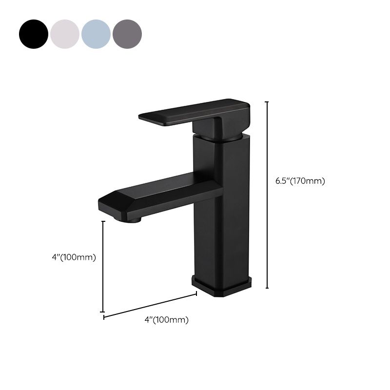 Single Hole Vanity Sink Faucet 6.69" H Modern Low-Arc Sink Bathroom Faucet Clearhalo 'Bathroom Remodel & Bathroom Fixtures' 'Bathroom Sink Faucets' 'Bathroom Sinks & Faucet Components' 'bathroom_sink_faucets' 'Home Improvement' 'home_improvement' 'home_improvement_bathroom_sink_faucets' 1200x1200_5fe29fa6-c843-47ae-9015-56a630acb996