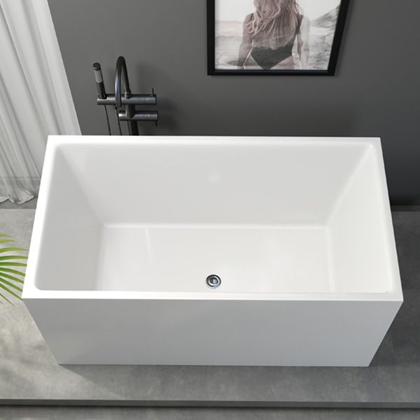 Back to Wall Bathtub Antique Finish Soaking Rectangular Modern Bath Tub Clearhalo 'Bathroom Remodel & Bathroom Fixtures' 'Bathtubs' 'Home Improvement' 'home_improvement' 'home_improvement_bathtubs' 'Showers & Bathtubs' 1200x1200_5ff0c5d2-c270-48e6-9d15-e9d12e903ee6