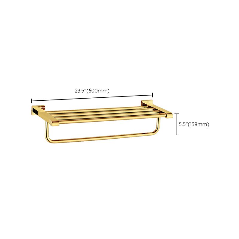 Modern Towel Bar Bathroom Hardware Set Bath Shelf Gold Bathroom Accessory Set Clearhalo 'Bathroom Hardware Sets' 'Bathroom Hardware' 'Bathroom Remodel & Bathroom Fixtures' 'bathroom_hardware_sets' 'Home Improvement' 'home_improvement' 'home_improvement_bathroom_hardware_sets' 1200x1200_5ff271d9-96de-4884-a3ce-7bcd5a83ce7a