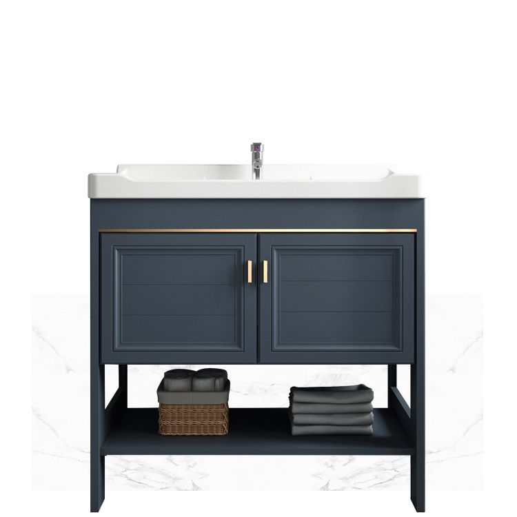 Glam Freestanding Bathroom Sink Vanity Single-Sink Bathroom Vanity Set Clearhalo 'Bathroom Remodel & Bathroom Fixtures' 'Bathroom Vanities' 'bathroom_vanities' 'Home Improvement' 'home_improvement' 'home_improvement_bathroom_vanities' 1200x1200_6001c0e8-76c7-4e75-92e0-7370492c8583