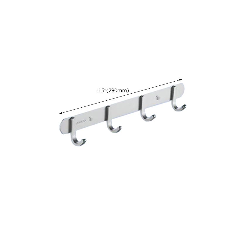 Contemporary Bathroom Accessory Set in Aluminum with Towel Bar/Bath Shelf Clearhalo 'Bathroom Hardware Sets' 'Bathroom Hardware' 'Bathroom Remodel & Bathroom Fixtures' 'bathroom_hardware_sets' 'Home Improvement' 'home_improvement' 'home_improvement_bathroom_hardware_sets' 1200x1200_60041643-1968-46a3-830f-b2de3074b977