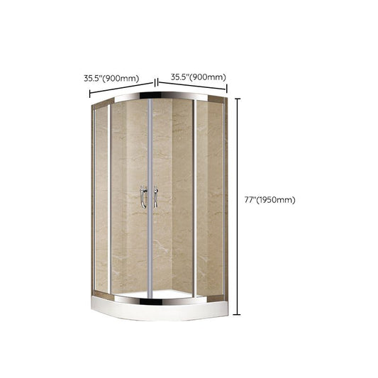 Silver Framed Shower Doors Double Sliding Clear Shower Bath Door Clearhalo 'Bathroom Remodel & Bathroom Fixtures' 'Home Improvement' 'home_improvement' 'home_improvement_shower_tub_doors' 'Shower and Tub Doors' 'shower_tub_doors' 'Showers & Bathtubs' 1200x1200_60160056-2fac-4caa-b48b-7fe055baeffa