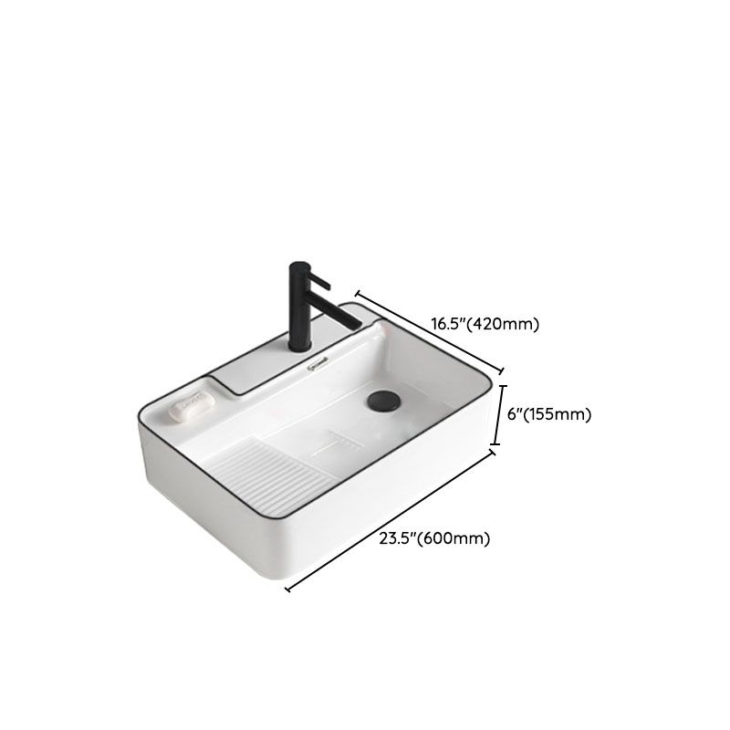 Classic Bathroom Sink Rectangular White Trough Sink with Pop-Up Drain Clearhalo 'Bathroom Remodel & Bathroom Fixtures' 'Bathroom Sinks & Faucet Components' 'Bathroom Sinks' 'bathroom_sink' 'Home Improvement' 'home_improvement' 'home_improvement_bathroom_sink' 1200x1200_602987c5-4ed3-4964-a081-19677f3888cd