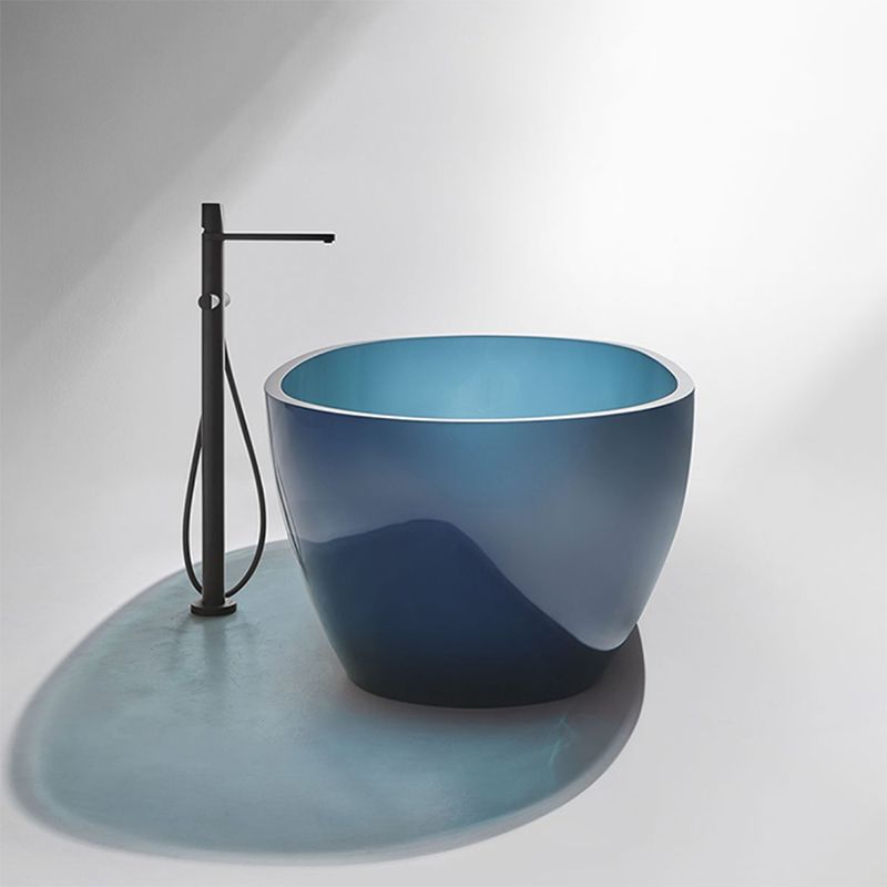 Acrylic Oval Freestanding Bath Modern 22.04-inch Tall Soaking Bathtub Clearhalo 'Bathroom Remodel & Bathroom Fixtures' 'Bathtubs' 'Home Improvement' 'home_improvement' 'home_improvement_bathtubs' 'Showers & Bathtubs' 1200x1200_603e7256-59ae-4f2f-a1d2-225bd6e8cef5