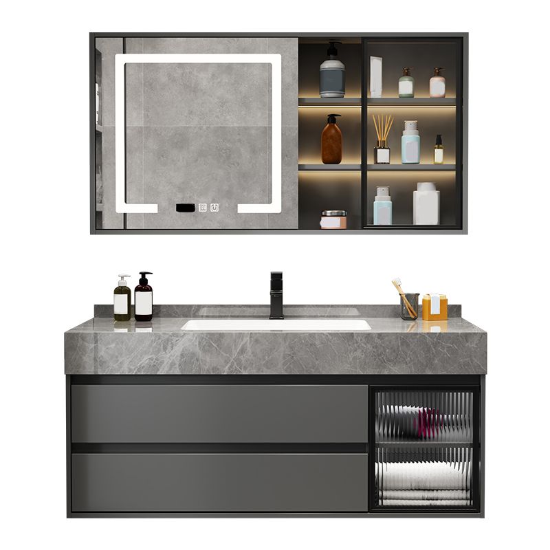 Wall Mounted Sink Vanity Solid Wood Bathroom Sink Vanity with Single Sink Clearhalo 'Bathroom Remodel & Bathroom Fixtures' 'Bathroom Vanities' 'bathroom_vanities' 'Home Improvement' 'home_improvement' 'home_improvement_bathroom_vanities' 1200x1200_6043d0e5-c979-4ee1-8024-91339a9ee13c