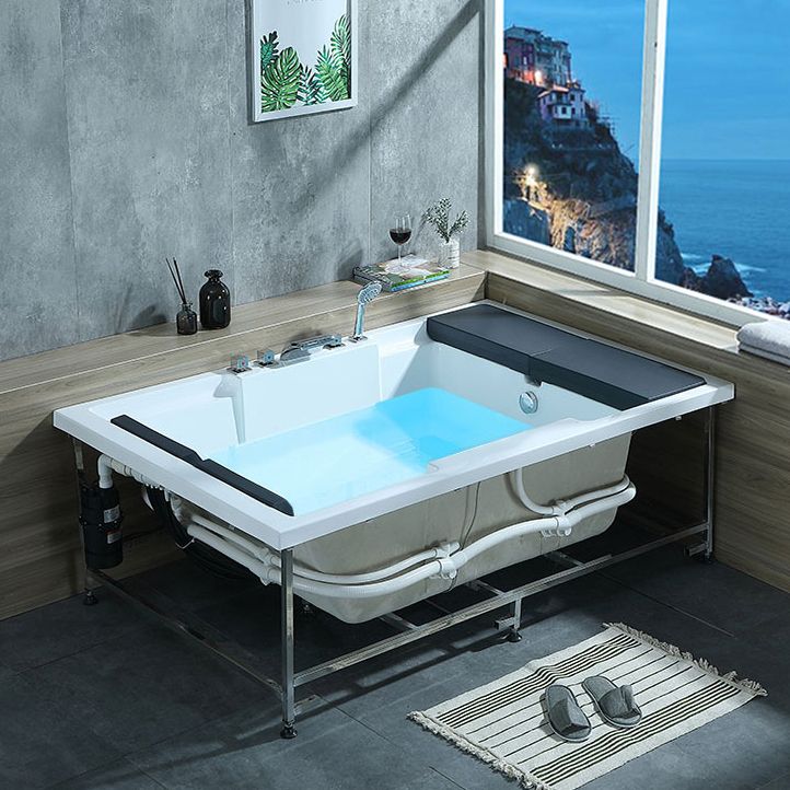 Modern Style Rectangular Bath Acrylic Soaking Drop-in Bathtub Clearhalo 'Bathroom Remodel & Bathroom Fixtures' 'Bathtubs' 'Home Improvement' 'home_improvement' 'home_improvement_bathtubs' 'Showers & Bathtubs' 1200x1200_604860cf-07a8-4cb7-8cba-4c5f90b4f45a